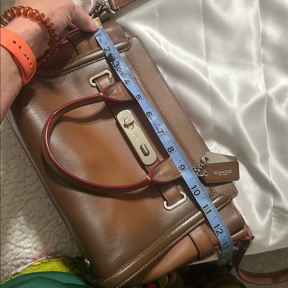 Coach Tan and Brown Leather Satchel - Picture 8 of 9